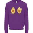 Avocado Gym Funny Fitness Training Healthy Kids Sweatshirt Jumper Purple