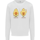 Avocado Gym Funny Fitness Training Healthy Kids Sweatshirt Jumper White