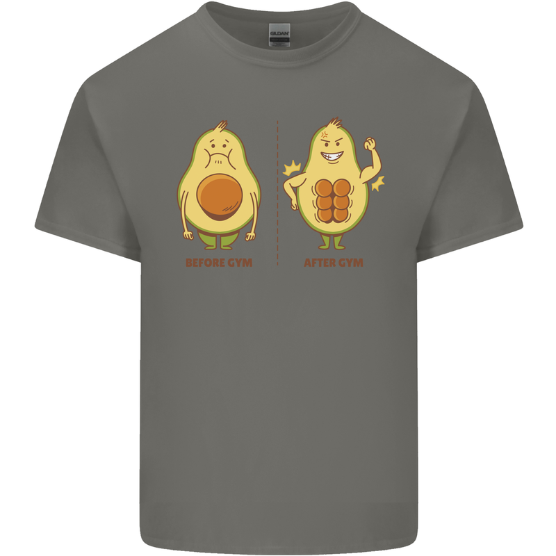 Avocado Gym Funny Fitness Training Healthy Kids T-Shirt Childrens Charcoal