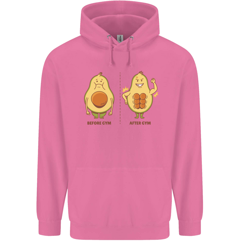 Avocado Gym Funny Fitness Training Healthy Mens 80% Cotton Hoodie Azelea
