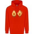 Avocado Gym Funny Fitness Training Healthy Mens 80% Cotton Hoodie Bright Red