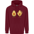 Avocado Gym Funny Fitness Training Healthy Mens 80% Cotton Hoodie Maroon