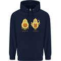 Avocado Gym Funny Fitness Training Healthy Mens 80% Cotton Hoodie Navy Blue