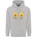 Avocado Gym Funny Fitness Training Healthy Mens 80% Cotton Hoodie Sports Grey