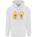 Avocado Gym Funny Fitness Training Healthy Mens 80% Cotton Hoodie White