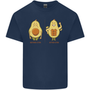 Avocado Gym Funny Fitness Training Healthy Mens Cotton T-Shirt Tee Top Navy Blue