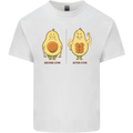 Avocado Gym Funny Fitness Training Healthy Mens Cotton T-Shirt Tee Top White