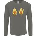 Avocado Gym Funny Fitness Training Healthy Mens Long Sleeve T-Shirt Charcoal