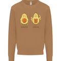 Avocado Gym Funny Fitness Training Healthy Mens Sweatshirt Jumper Caramel Latte