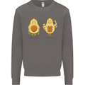 Avocado Gym Funny Fitness Training Healthy Mens Sweatshirt Jumper Charcoal