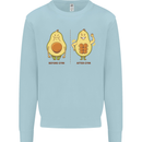Avocado Gym Funny Fitness Training Healthy Mens Sweatshirt Jumper Light Blue