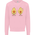 Avocado Gym Funny Fitness Training Healthy Mens Sweatshirt Jumper Light Pink