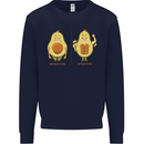 Avocado Gym Funny Fitness Training Healthy Mens Sweatshirt Jumper Navy Blue
