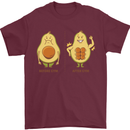 Avocado Gym Funny Fitness Training Healthy Mens T-Shirt Cotton Gildan Maroon