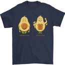 Avocado Gym Funny Fitness Training Healthy Mens T-Shirt Cotton Gildan Navy Blue