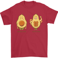 Avocado Gym Funny Fitness Training Healthy Mens T-Shirt Cotton Gildan Red