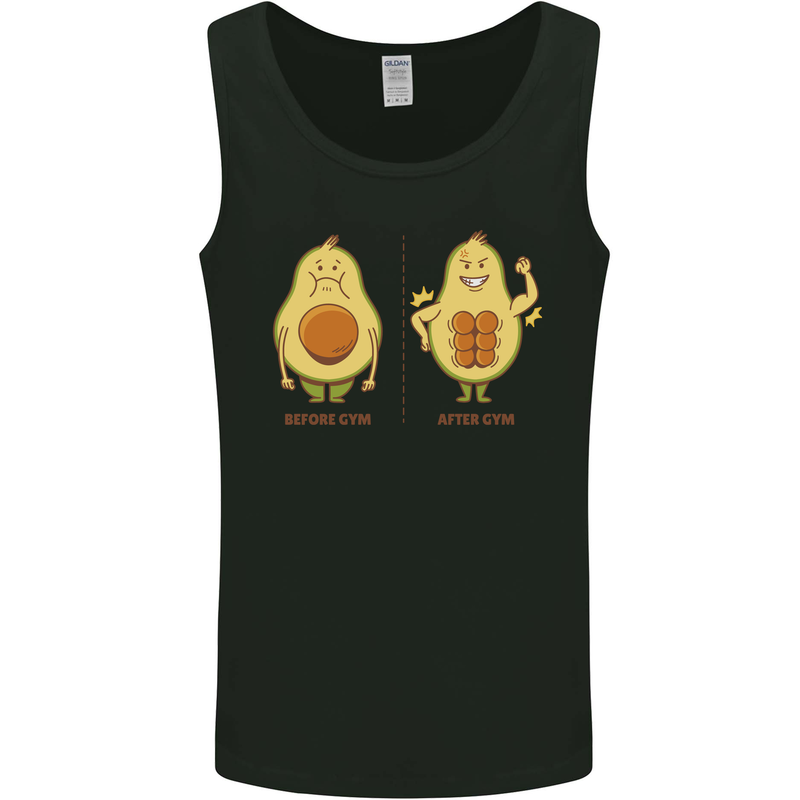 Avocado Gym Funny Fitness Training Healthy Mens Vest Tank Top Black