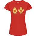 Avocado Gym Funny Fitness Training Healthy Womens Petite Cut T-Shirt Red