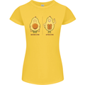 Avocado Gym Funny Fitness Training Healthy Womens Petite Cut T-Shirt Yellow