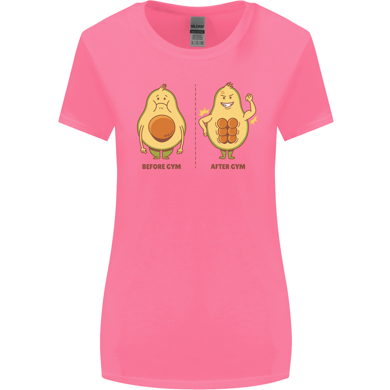 Avocado Gym Funny Fitness Training Healthy Womens Wider Cut T-Shirt Azalea
