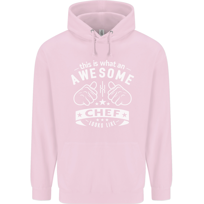 Awesome Chef Looks Like Funny Cooking Childrens Kids Hoodie Light Pink