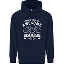 Awesome Chef Looks Like Funny Cooking Childrens Kids Hoodie Navy Blue