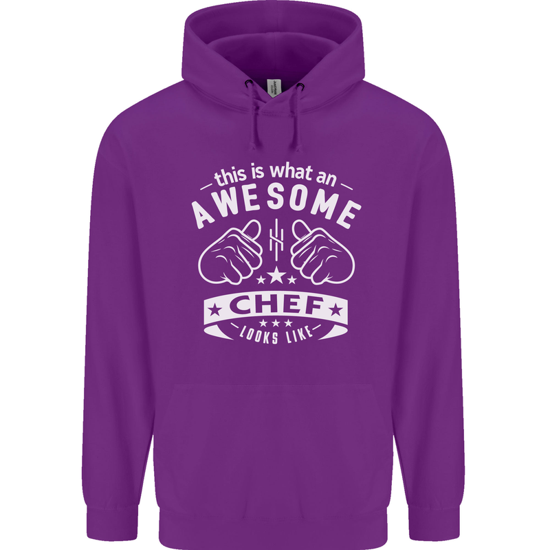 Awesome Chef Looks Like Funny Cooking Childrens Kids Hoodie Purple
