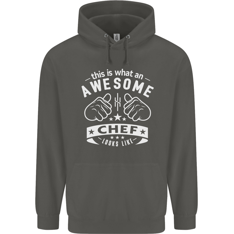 Awesome Chef Looks Like Funny Cooking Childrens Kids Hoodie Storm Grey
