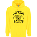Awesome Chef Looks Like Funny Cooking Childrens Kids Hoodie Yellow