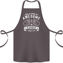 Awesome Chef Looks Like Funny Cooking Cotton Apron 100% Organic Dark Grey
