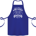 Awesome Chef Looks Like Funny Cooking Cotton Apron 100% Organic Royal Blue