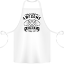 Awesome Chef Looks Like Funny Cooking Cotton Apron 100% Organic White