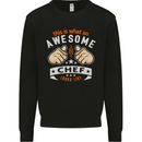 Awesome Chef Looks Like Funny Cooking Kids Sweatshirt Jumper Black