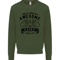 Awesome Chef Looks Like Funny Cooking Kids Sweatshirt Jumper Forest Green