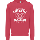 Awesome Chef Looks Like Funny Cooking Kids Sweatshirt Jumper Heliconia