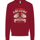 Awesome Chef Looks Like Funny Cooking Kids Sweatshirt Jumper Red
