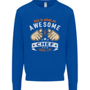 Awesome Chef Looks Like Funny Cooking Kids Sweatshirt Jumper Royal Blue