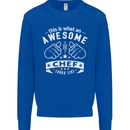Awesome Chef Looks Like Funny Cooking Kids Sweatshirt Jumper Royal Blue