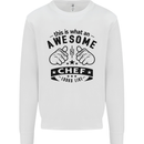 Awesome Chef Looks Like Funny Cooking Kids Sweatshirt Jumper White