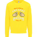Awesome Chef Looks Like Funny Cooking Kids Sweatshirt Jumper Yellow