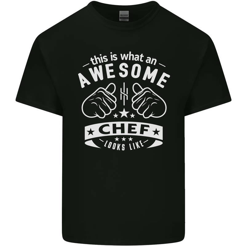Awesome Chef Looks Like Funny Cooking Kids T-Shirt Childrens Black