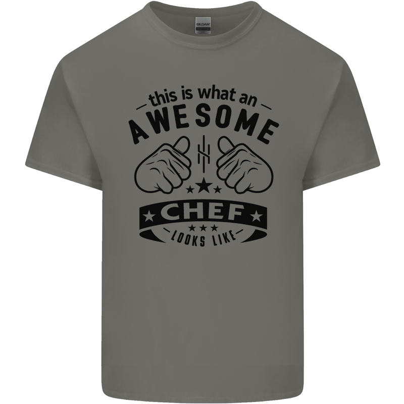 Awesome Chef Looks Like Funny Cooking Kids T-Shirt Childrens Charcoal