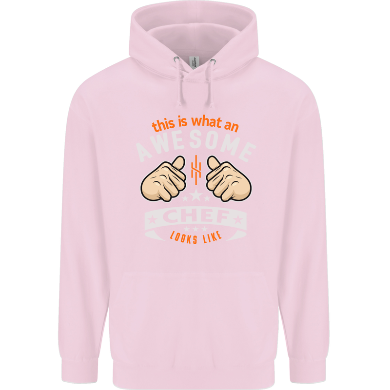 Awesome Chef Looks Like Funny Cooking Mens 80% Cotton Hoodie Light Pink