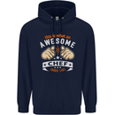 Awesome Chef Looks Like Funny Cooking Mens 80% Cotton Hoodie Navy Blue