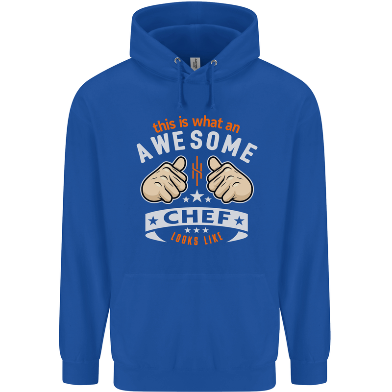 Awesome Chef Looks Like Funny Cooking Mens 80% Cotton Hoodie Royal Blue