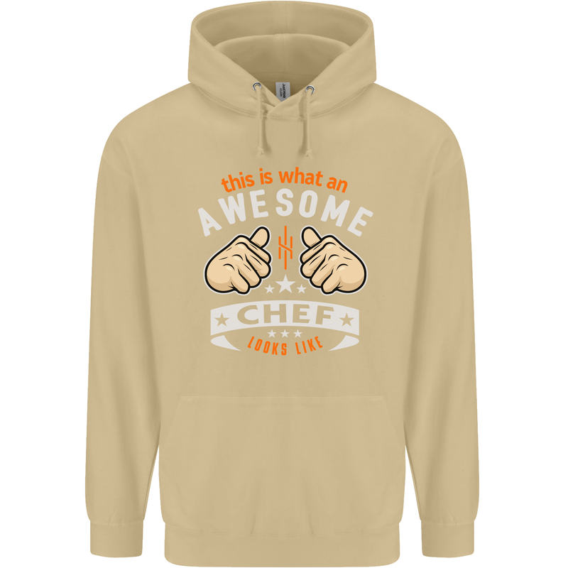 Awesome Chef Looks Like Funny Cooking Mens 80% Cotton Hoodie Sand