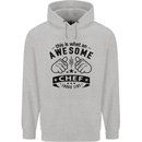 Awesome Chef Looks Like Funny Cooking Mens 80% Cotton Hoodie Sports Grey