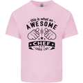 Awesome Chef Looks Like Funny Cooking Mens Cotton T-Shirt Tee Top Light Pink