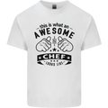 Awesome Chef Looks Like Funny Cooking Mens Cotton T-Shirt Tee Top White