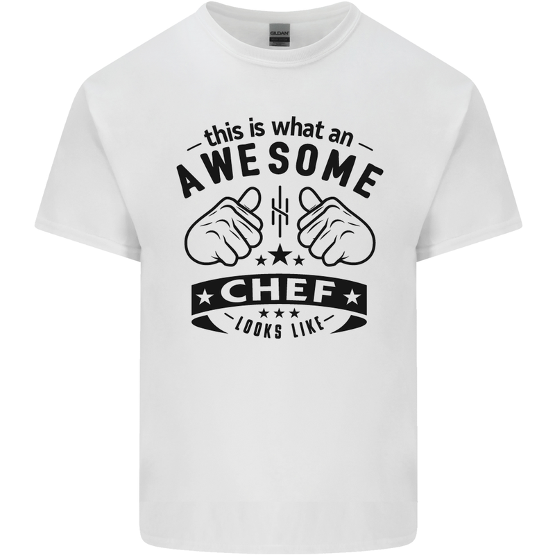 Awesome Chef Looks Like Funny Cooking Mens Cotton T-Shirt Tee Top White